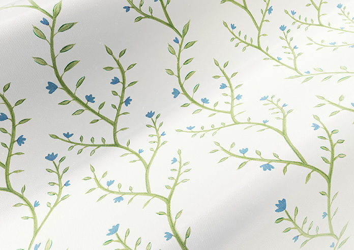 Boughton Faux Silk, Blue - Motorised Roman Blind - Image 4